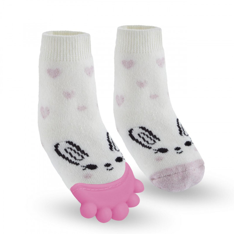 Baby jem Teether Sock - Pink 'n Blue - Baby Boutique