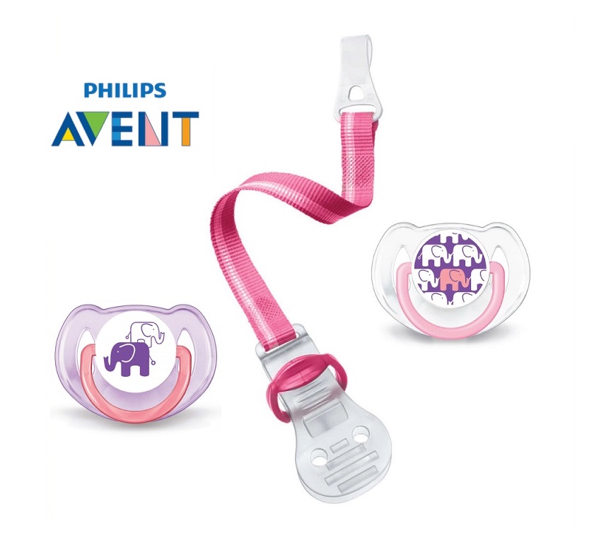 Philips Avent Set Ultra Air Sucette Elephant Love +18m 2uts