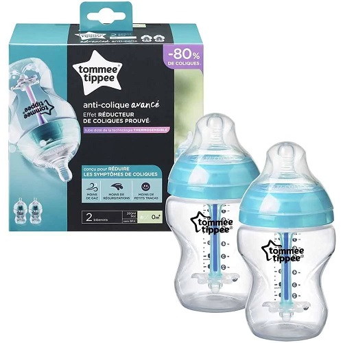 TOMMEE TIPPEE ADVANCED ANTI-COLIC BABY BOTTLE – 2 PACK - Pink 'n Blue -  Baby Boutique